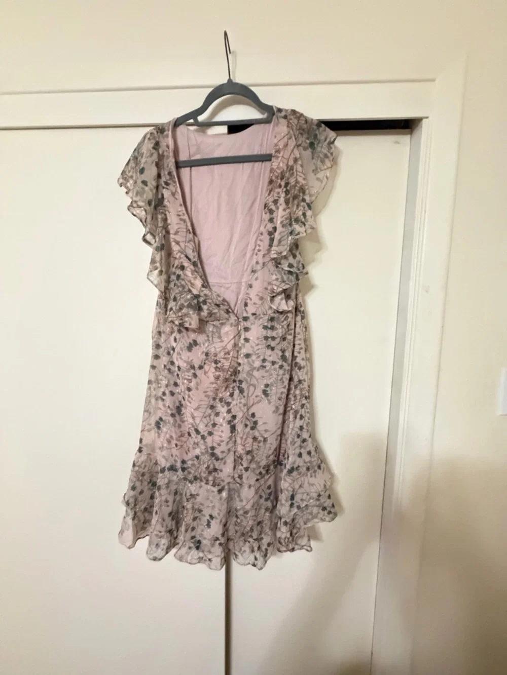 Chelsea & Violet Blush Floral Ruffle Midi Dress - Picture 10 of 10
